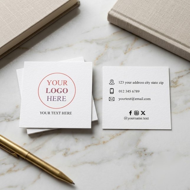 Carte D'appel Logo Promotionnel Personnalisé – Aucune Commande M (Créateur téléchargé)