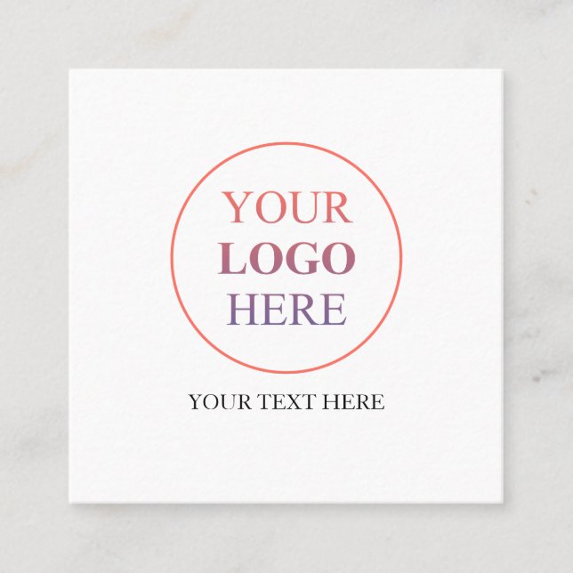 Carte D'appel Logo promotionnel personnalisé - Pas de commande m (Devant)