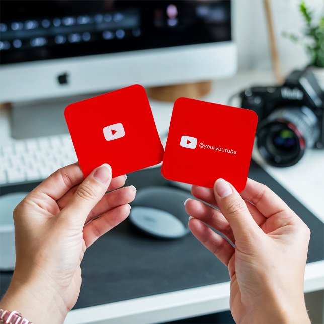 Carte D'appel Logo simple des médias sociaux de YouTube (Modern trendy YouTube social media simple logo)