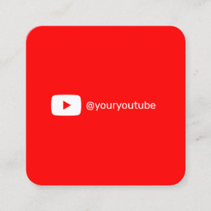 Carte D'appel Logo simple des médias sociaux de YouTube