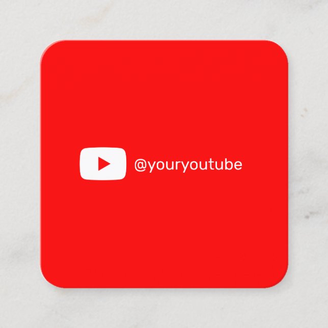 Carte D'appel Logo simple des médias sociaux de YouTube (Devant)