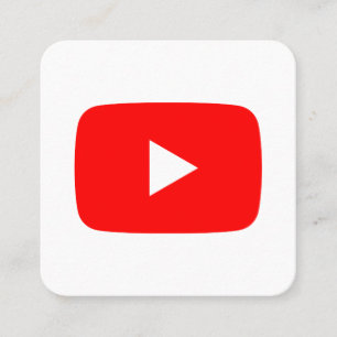 Carte D'appel Logo Youtube promo en rouge et blanc