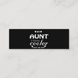 Carte D'appel ma tante est vraiment glacière que mon père