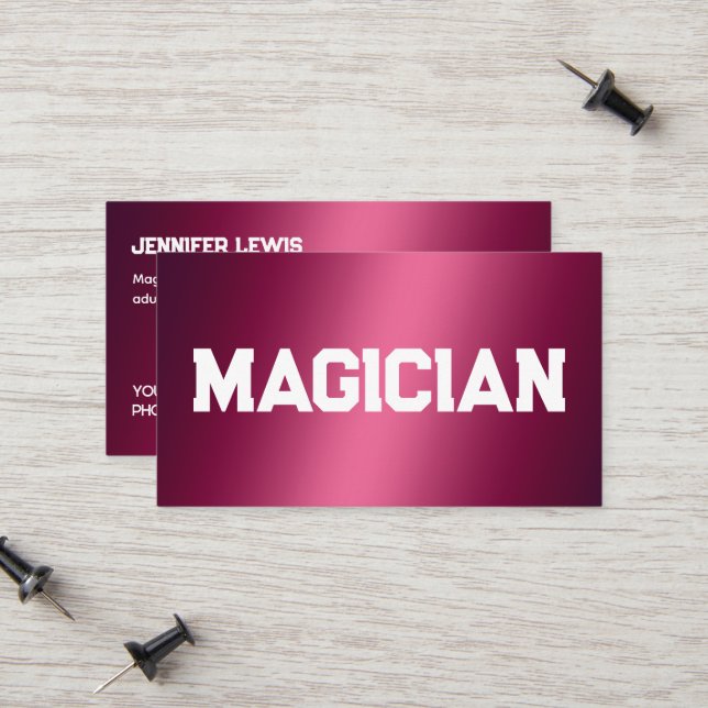 Carte D'appel Magicien (Devant/Arrière en situation)