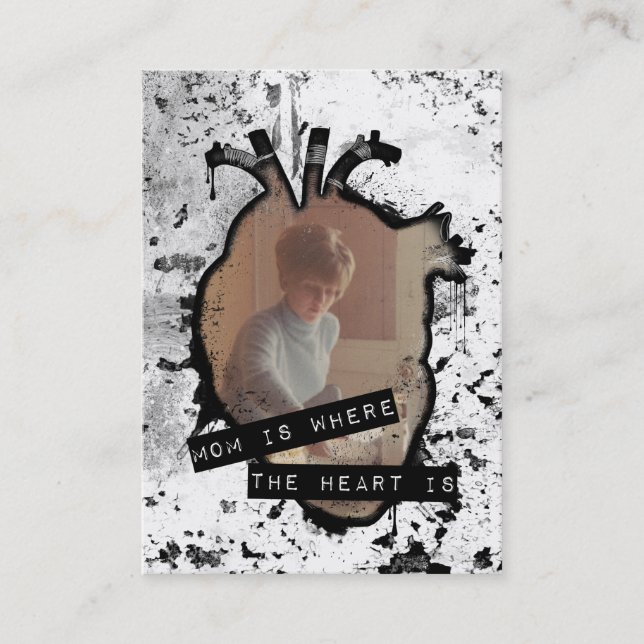 Carte D'appel maman est là où est le coeur (Devant)