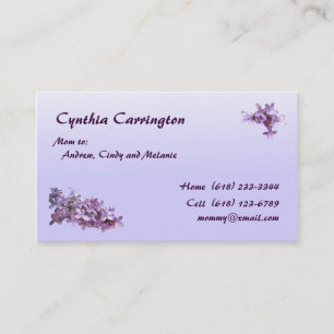 Carte D'appel Maman lilas