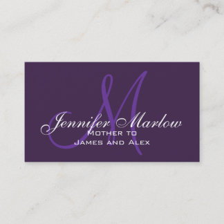 Carte d'appel maman Monogram violet