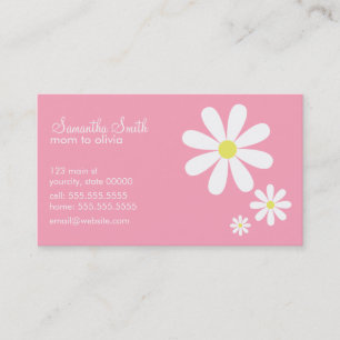Carte D'appel Marguerites en rose