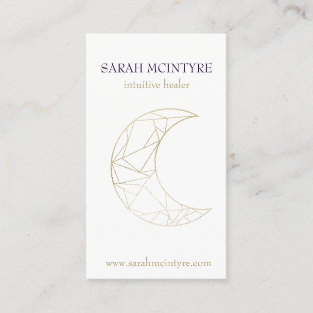 Carte D'appel Médecin psychologique de la lune céleste d'or prof (Devant)