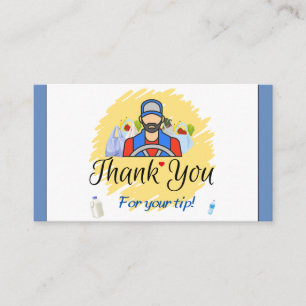 Carte D'appel Merci client du pilote de livraison pour conseils