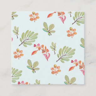 Carte d'appel mignonne Aquarelle Florale Motif mam