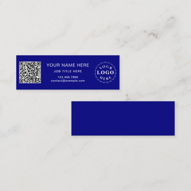 Carte d'appel mince marine professionnelle pour ré (Devant / Derrière)