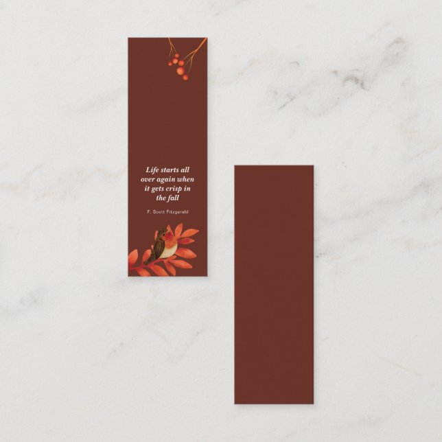 Carte D'appel Mini Signet hypnotisant d'automne (Devant / Derrière)