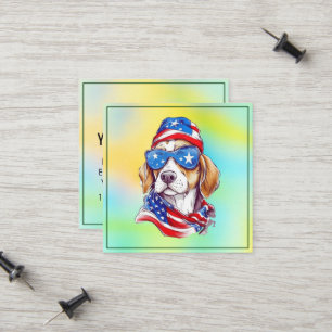 Carte D'appel Modèle éditable de chien pour le 4 juillet-66361