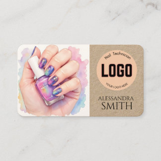 Carte D'appel Modern Simple Professional Business Nail Tech Card