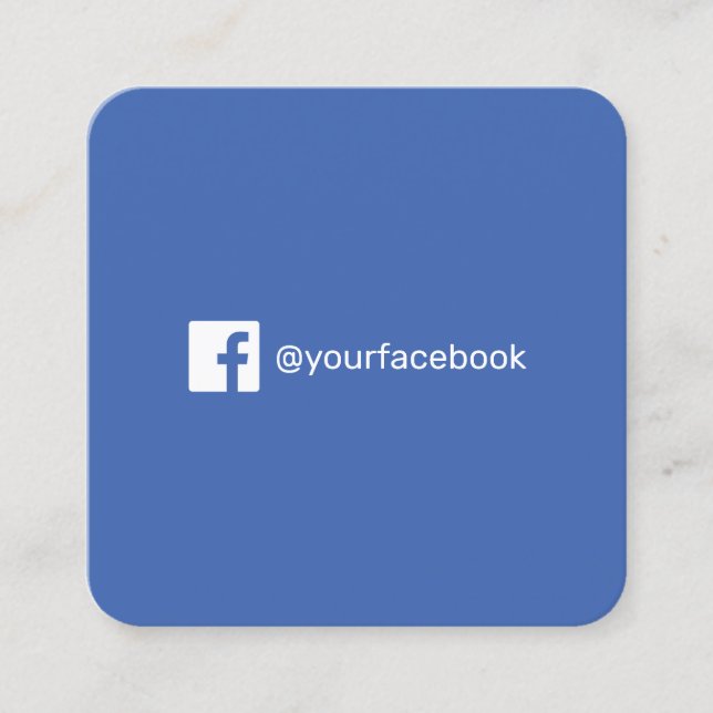 Carte D'appel Moderne tendance Facebook social media logo simple (Devant)