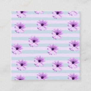 Carte D'appel Motif de marguerite bleue et violette