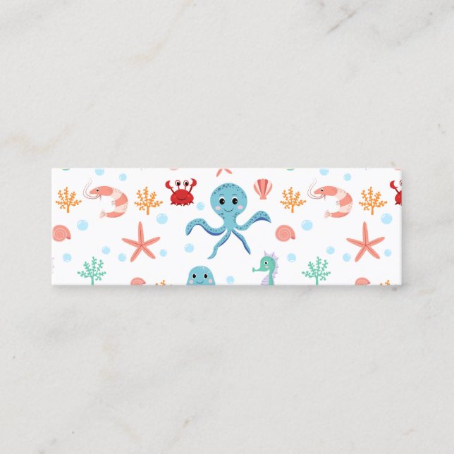 Carte D'appel Motif Sea World (Devant)