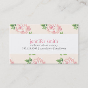 Carte D'appel Motif vintage rose de roses