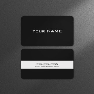 Carte D'appel Noir simple moderne