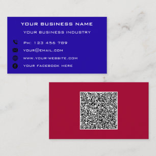 Carte D'appel Nom de code QR personnalisé Info texte Couleurs Ca