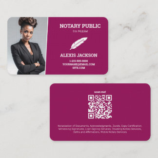 Carte D'appel Notaire mobile QR Photo personnalisé