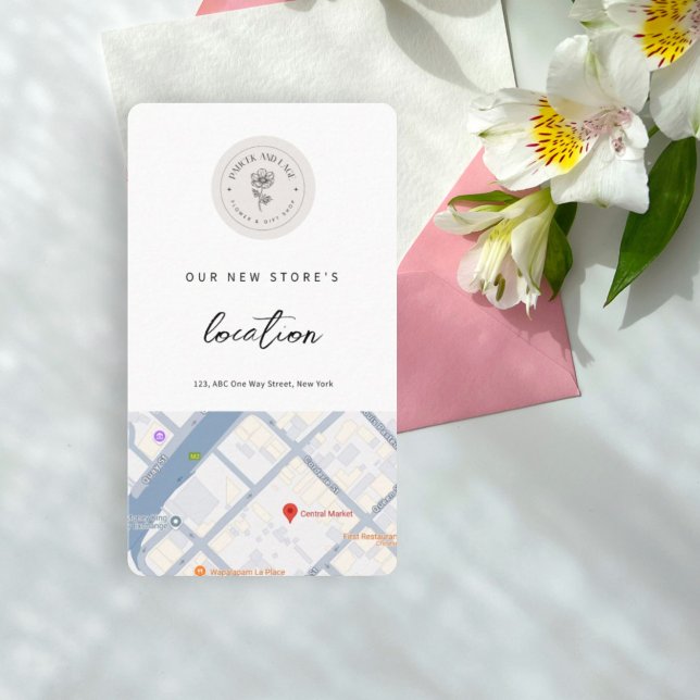 Carte D'appel Nouveau plan de l'emplacement commercial logo comm (Créateur téléchargé)