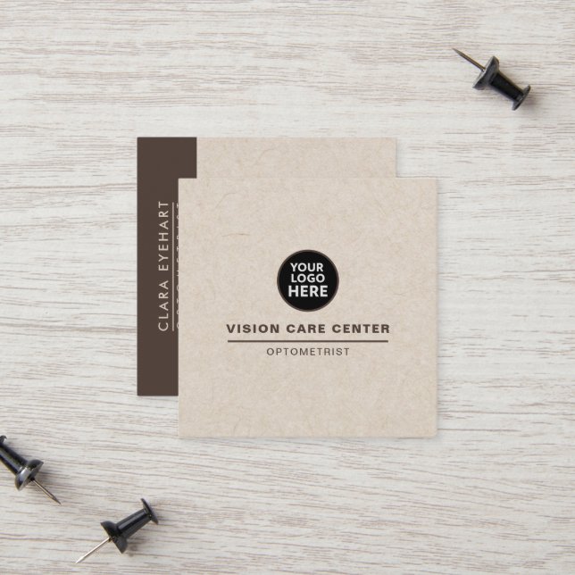 Carte D'appel Optométriste spécialiste des yeux médecin (Devant/Arrière en situation)