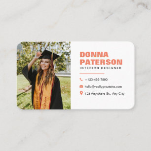 Carte D'appel Orange Professionnel Simple Moderne Appels Minimau