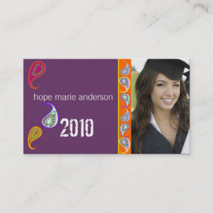 Carte D'appel Paisley Senior Pictures Senior Profile Card
