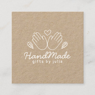 Carte D'appel Papier d'emballage brun moderne de métiers faits