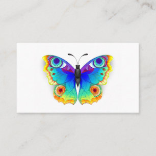 Carte D'appel Papillon Arc-en-ciel Paon Œil