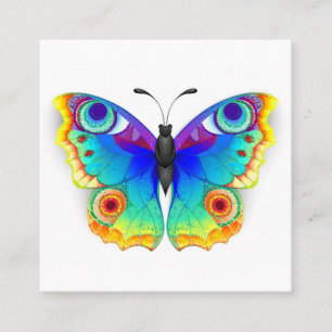Carte D'appel Papillon Arc-en-ciel Paon Yeux