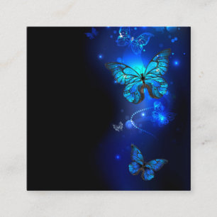 Carte D'appel Papillon Morpho sur fond sombre