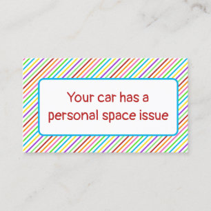 Carte D'appel Parking maladroit