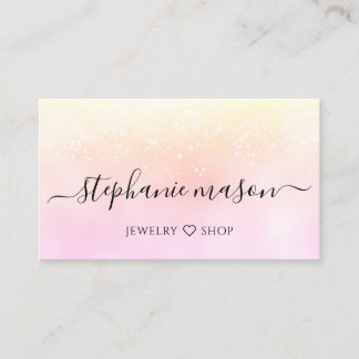 Carte D'appel Parties scintillant holographique Pastel Girly Car