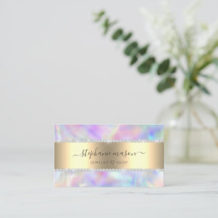 Carte D'appel Pastels holographiques Diamants Arc-en-ciel Affair