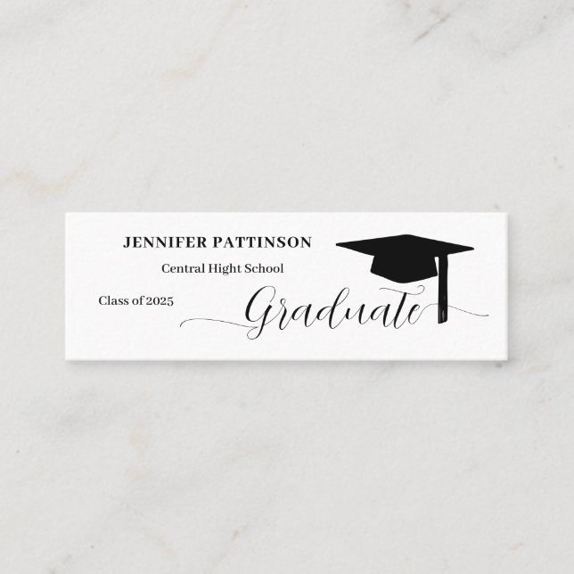 Carte D'appel Personalized Graduation Graduate Name (Devant)
