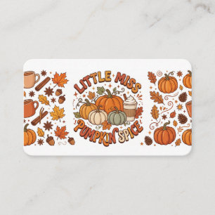 Carte D'appel Petite Mademoiselle Pumpkin Spice