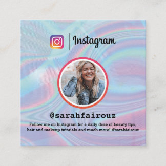 Carte D'appel Photo couleur Instagram Holographie tendance