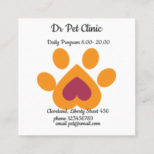 Carte D'appel Photo de chat, citations recto et verso, patte, cœ