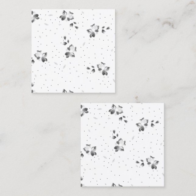 Carte D'appel photo en noir et blanc d'un tas de points (Devant / Derrière)