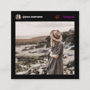 Carte D'appel Photo moderne Instagram médias sociaux minimum noi