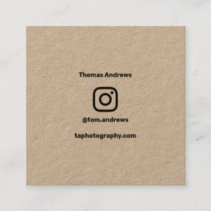 Carte D'appel Photographie minimale médias sociaux Instagram kra