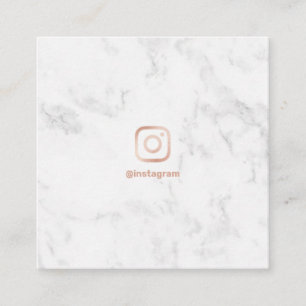 Carte D'appel Photographie minimaliste rose or Instagram marbre