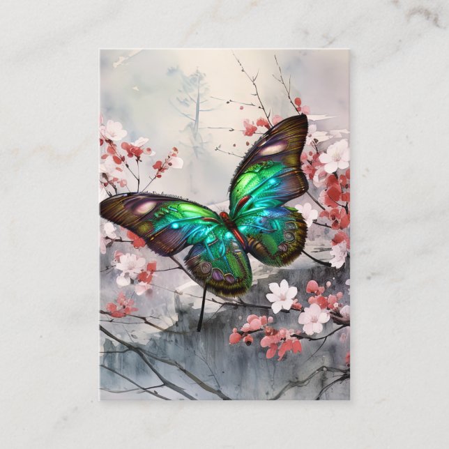 Carte D'appel Pièce maîtresse 3D d'un Butterfl délirant (Devant)
