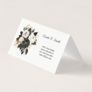 Carte d'appel pliée Florale