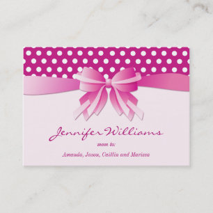 Carte D'appel Pois et télécartes assez roses de maman d'arc