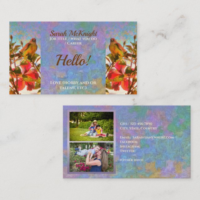 Carte d'appel Poolside Singer 2338 (Devant / Derrière)