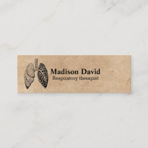 Carte D'appel Poumons minimaux pulmonaires, thérapeute respirato